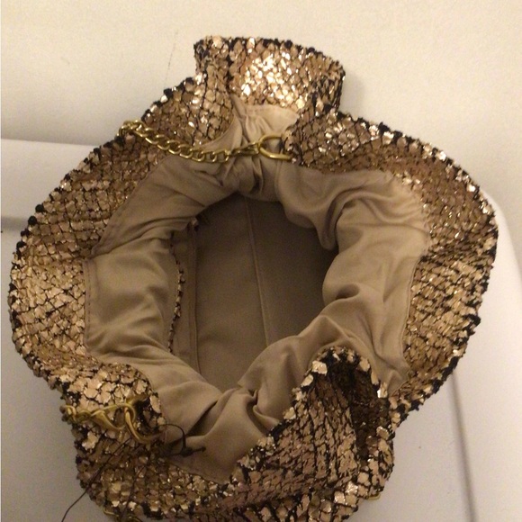 ANTHROPOLOGIE GOLD BAG NWT # wedding #;party - Picture 9 of 10